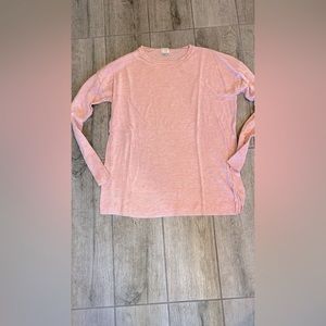 A new day beautiful blush color sweater with small elelate detail around collar.